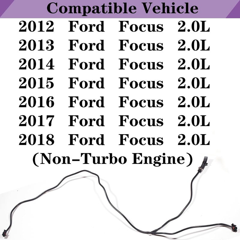 LYNSHINE CV6Z-8K012-K For Ford Focus Radiator Reservoir Hose 2.0 2012 2013 2014 2015 2016 2017 2018 12 13 14 15 16 17 18 Engine Coolant Reservoir Hose 2.0L CV6Z8K012K 626653 626-653 BV618K012KF - Image 2